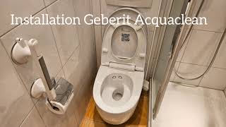 Montage eines Dusch WC Geberit Acquacleanacquaclean [upl. by Akaya298]