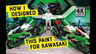 Kawasaki asked me to design their ZX10RR 40th anniversary paintscheme [upl. by Ffej]