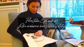 Flosstube Episode 43 Rika unboxes her needlework lap stand from Velke Potoky [upl. by Aztin399]