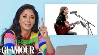 Nicole Scherzinger Watches Fan Covers on YouTube amp TikTok  Glamour [upl. by Nawj]