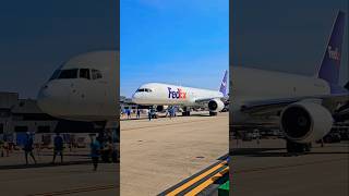 FedEx Plane Pull at Washington Dulles IAD planesspotting sports [upl. by Ivory]