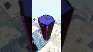 My Tallest Skyscraper yet 120 blocks minecraft minecraftcitybuild minecraftbuild [upl. by Uttica]