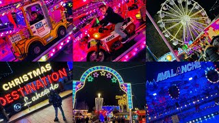 UK CHRISTMAS FAIR amp RIDES  The Christmas Destination Lakeside Shopping Centre UK [upl. by Ecinev]