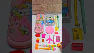 cute pink stationery for girls unicorn pencil case biscuit diary pen school supplies shorts [upl. by Ylrad411]