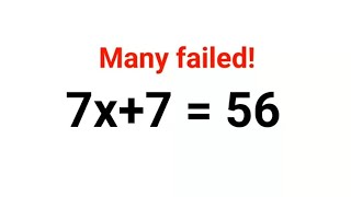 7x7  56 Many could not find x Only for smart ones American Math Olympiad percentages [upl. by Monto256]