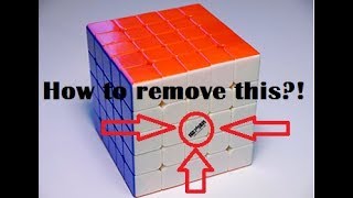 How to remove printed logo from stickerless cube ENGLISH SUBTITLES [upl. by Eerak791]