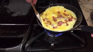 How to Make a Perfect Bacon Cheese Omelette [upl. by Doak]