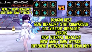 Vibrant Heraldry VS Eternal Heraldry  New Heraldry Stat Comparison  How Many Raw Attack Given [upl. by Hadeis]