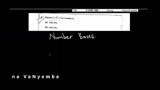 ZIMSEC Maths Revision  June 1999 Paper 1  Question 427  Numbers  Number Bases 1 [upl. by Nodyl]