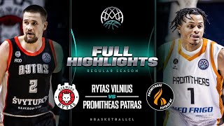 Rytas Vilnius v Promitheas Patras  Full Game Highlights  BasketballCL 202324 [upl. by Sucramrej]