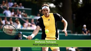 The Boodles 2024  Day 1 Tuesday 25th June  Stefanos Tsitsipas interview [upl. by Ellerrad]