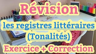 révision les registres littérairesTonalitéexercice avec correctionشرح cours de langue [upl. by Clarinda]