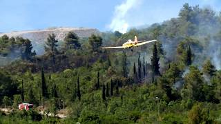 Fire Fighting with airplanes in Tivat [upl. by Ynattib283]