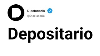 Depositario Significado En Español [upl. by Ridley]