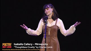 Poetry Out Loud Isabella Callery recites quotThoughtless Crueltyquot by Charles Lamb [upl. by Marlee918]