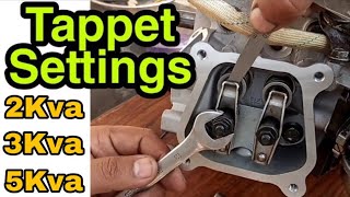 generator tappet adjustment settings [upl. by Vicki]