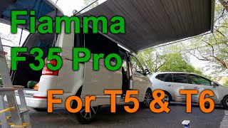 T5 T6 Fiamma F35 Pro Awning install amp review  VW [upl. by Wang]