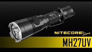 Nitecore MH27UV 1000 Lumens Rechargeable Flashlight w Ultraviolet LED [upl. by Yluj]