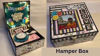 how to make birthday hamper box at home  gift box ideas  diy hamper box [upl. by Eillor80]