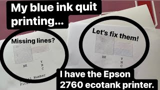 How to fix an Epson ecotank printer  colors not printing  My blue is printing pink [upl. by Edualc]