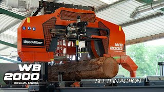 WoodMizer WB2000 in the Scottish NOVAR Sawmill Enterprise  WoodMizer Europe [upl. by Ravert225]