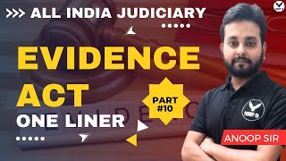 Evidence Act  Complete Evidence Act One liner Part 10  Anoop Upadhyay  Target 20 [upl. by Yrohcaz]