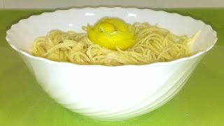 Espaguetis al limón  Receta italiana y fácil de pasta [upl. by Elledoj230]