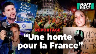 À Paris le « gala de la honte » pour Israël mobilise des milliers de contremanifestants [upl. by Wilden493]