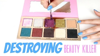 THE MAKEUP BREAKUP  Destroying weighing amp repressing the Jeffree Star Beauty Killer Palette [upl. by Thalia]