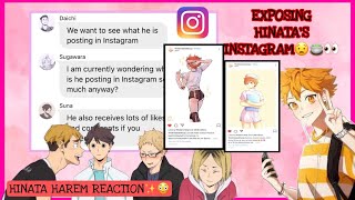 HINATAS INSTAGRAM GETS EXPOSED😧🍵❗️FTHINATA HAREMS REACTION😳AtsuHinaHinata HaremHaikyuu Text [upl. by Laure]