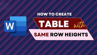 How to make tables with same row height instantly in MSWord shorts [upl. by Shandra]