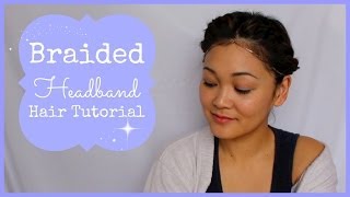 Braided Headband Hair Tutorial  JaaackJack [upl. by Cesar]