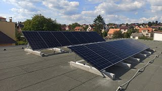 Časosběr z montáže fotovoltaické elektrárny Vsystém na provozovně [upl. by Yemaj]