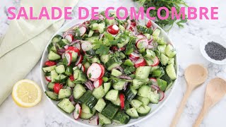 SALADE De CONCOMBRE Mangez cette Délicieuse Salade facile et rapide [upl. by Sirap]