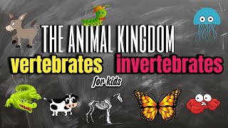 THE ANIMAL KINGDOM VERTEBRATES AND INVERTEBRATES  FOR KIDS [upl. by Ignace]