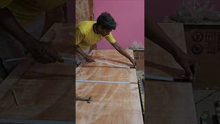 Copper Chrome pesting apply process on wooden wardrobe trending furniture carpentry viralvideo [upl. by Acey]