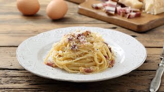 Recette  Pâtes à la carbonara sans crème [upl. by Favata]