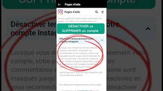 Désactiver Son Compte Instagram  Comment désactiver temporairement le compte Instagram [upl. by Twedy]