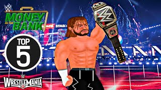 Top 5 Greatest Money in the Bank Cashins [upl. by Anerual]