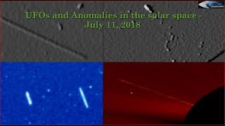 UFOs and Anomalies in the solar space  July 11 2018 НЛО возле Солнца [upl. by Adok]