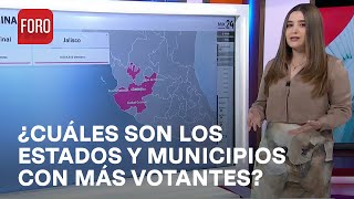 Elecciones 2024 Estados y municipios con más votantes  Sábados de Foro [upl. by Saideman598]