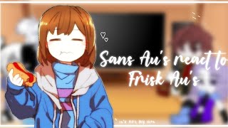 Sans Aus react to Frisk Aus 🍎 Bad Apple 🍎 Gacha club [upl. by Aniuqal]