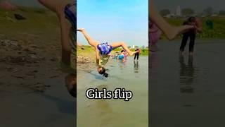 girls flip vs boys flip 🔥 shorts frontflip carthwheel [upl. by Anazraf]