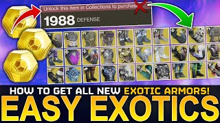 Destiny 2 How To Get ALL NEW EXOTICS without Unlocking Them In Collections First Easy Exotic Armor [upl. by Nonnah179]