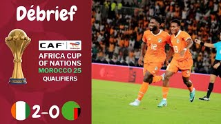 Débrief Cote dIvoire VS Zambie  Qualification Can 2025 Journée 1 [upl. by Sharyl]