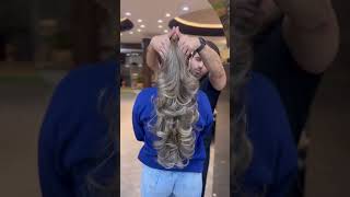 Light ash brown hair color by sahilalihairartist haircare haircut hairdye haircolorist [upl. by Emmalee]