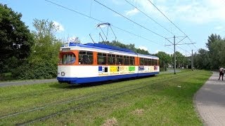 Straßenbahn Darmstadt  Sonderverkehr mit ST 7 amp Depot Kranichstein Bahnwelttage 2014 [upl. by Ecirum]