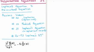 Differential Equations 34  The Azimuthal Equation [upl. by Picco]