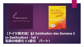 【ドイツ語文法】§2 Deklination des Nomens IInDeklination  Teil 1 名詞の格変化 II n変化 パート1 [upl. by Zandra]