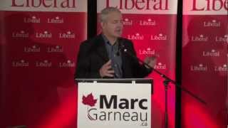 Marc Garneau Launch Speech  Discours de Marc Garneau [upl. by Yreved]